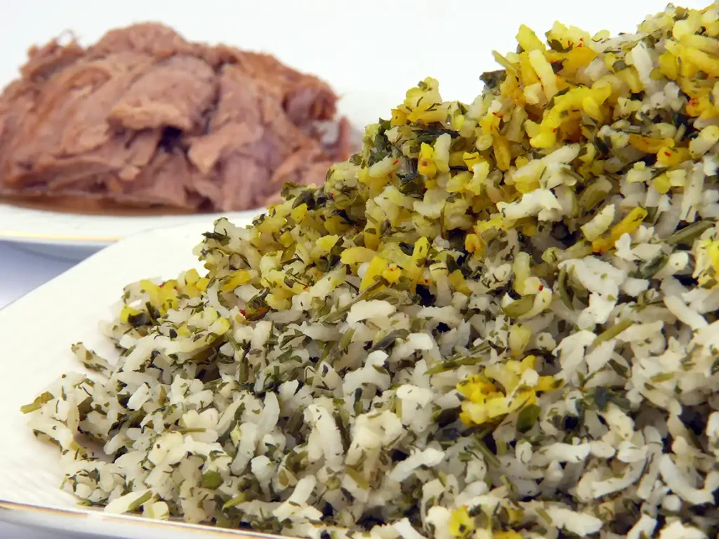 سبزی پلویی کامچین